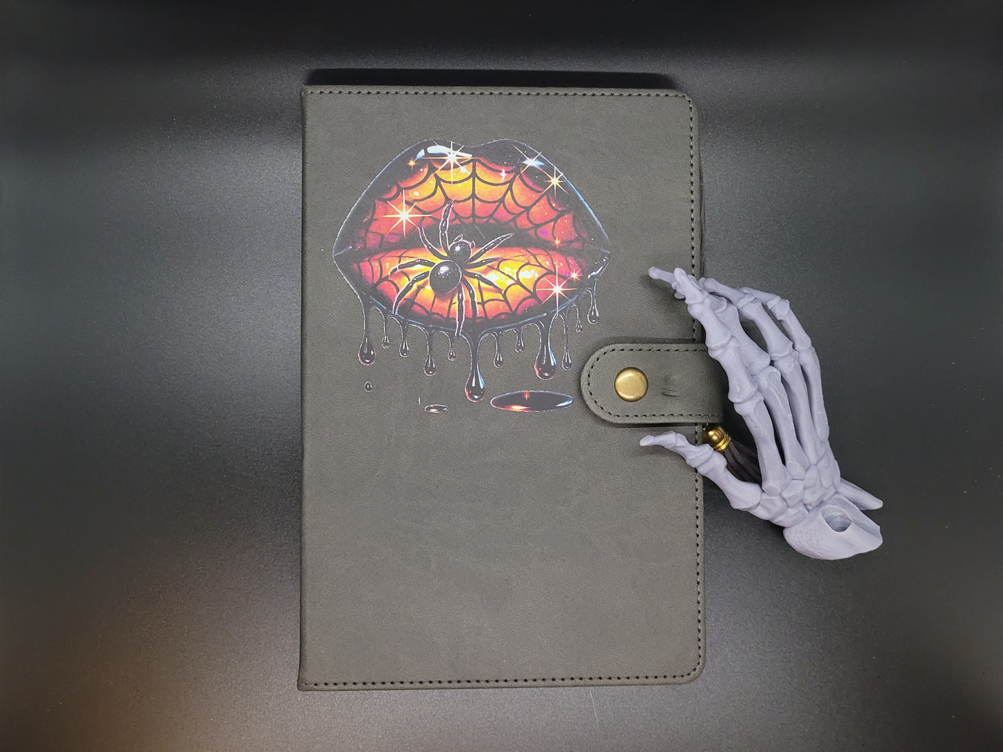 Sunset Venom Lined Blank Journal Book of Shadows Grimoire Faux Leather