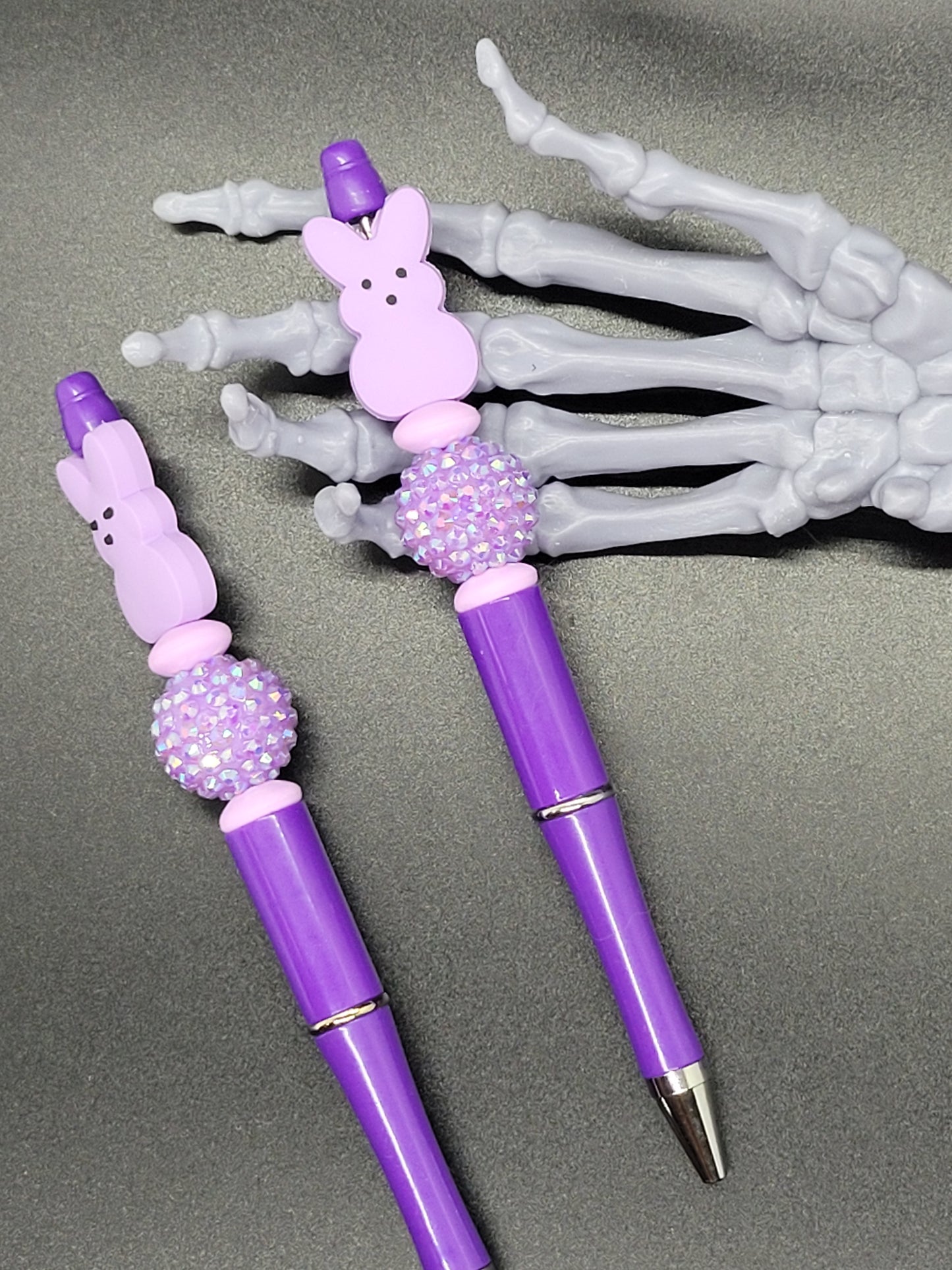 Purple Peep Bunny Beaded Pen with Refill