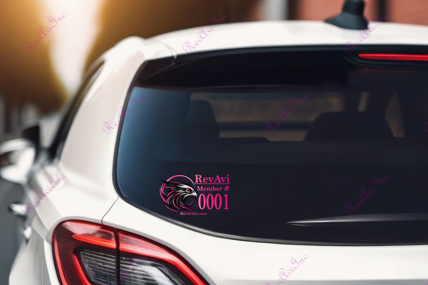 RevAvi Logo Car Decal Members Club Car Badge