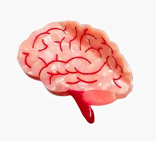 Brains Acrylic Hair Claw Clip