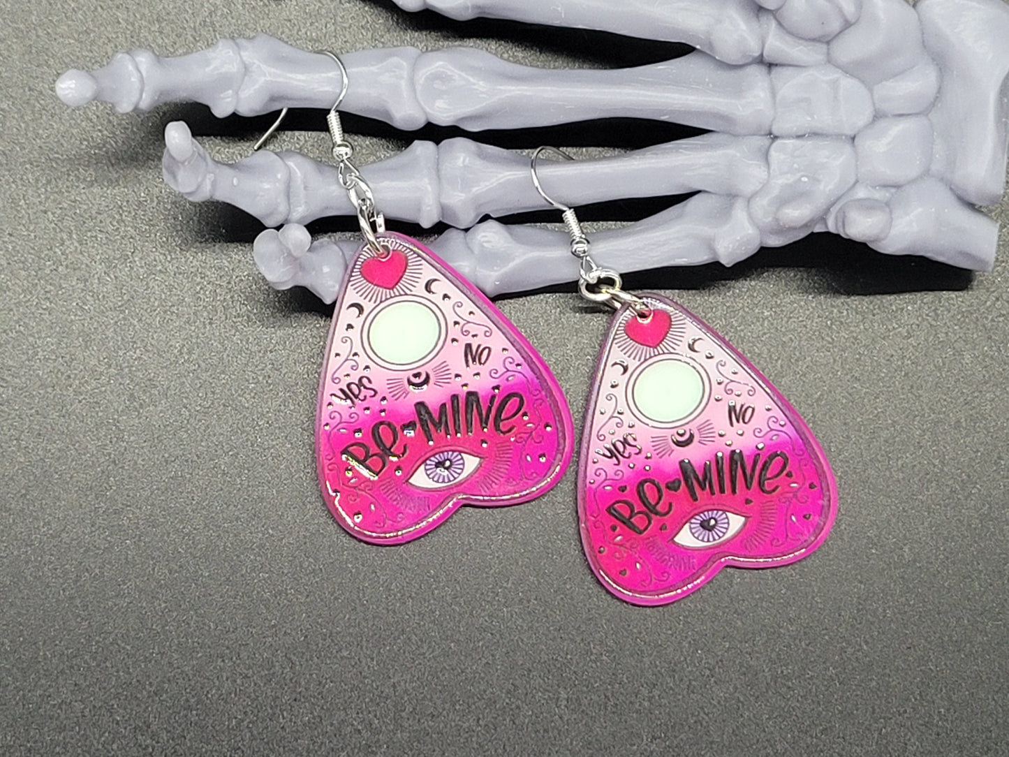 Be Mine Planchette Valentine Resin Earrings Necklace Valloween