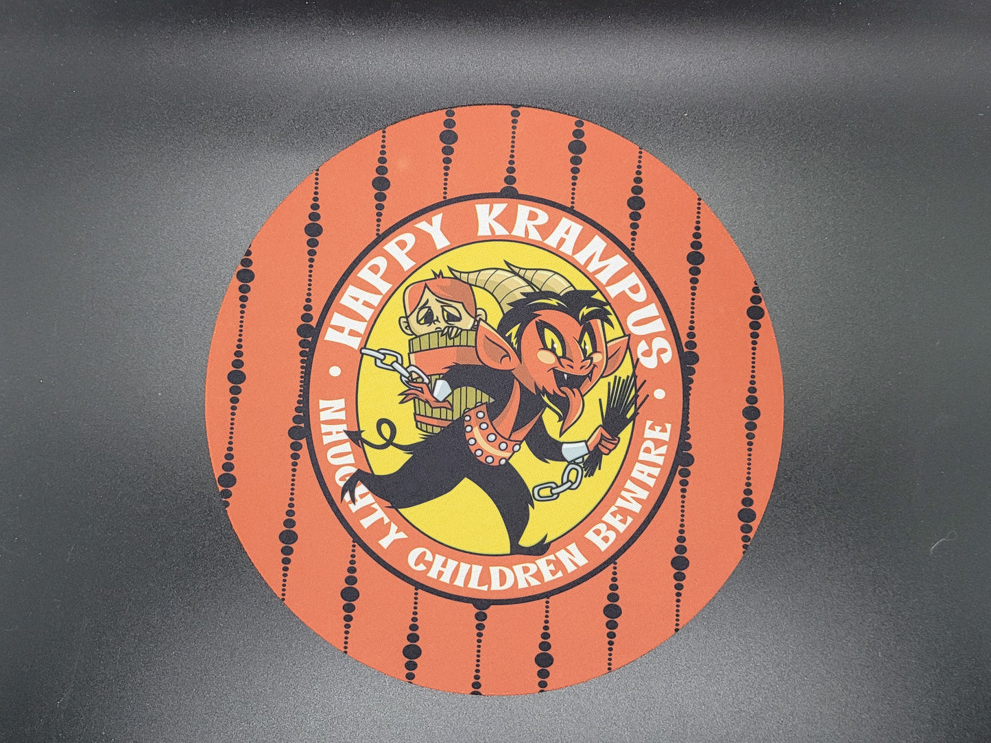Krampus Red Neoprene Mouse Pad
