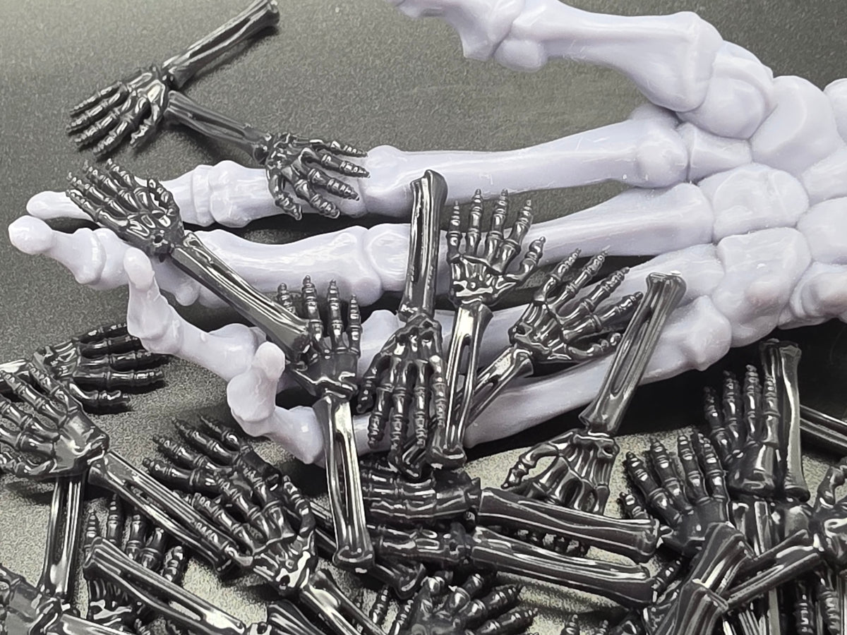 Resin Black Skeleton Hands 2 pack Miniature Dead Zen Add On