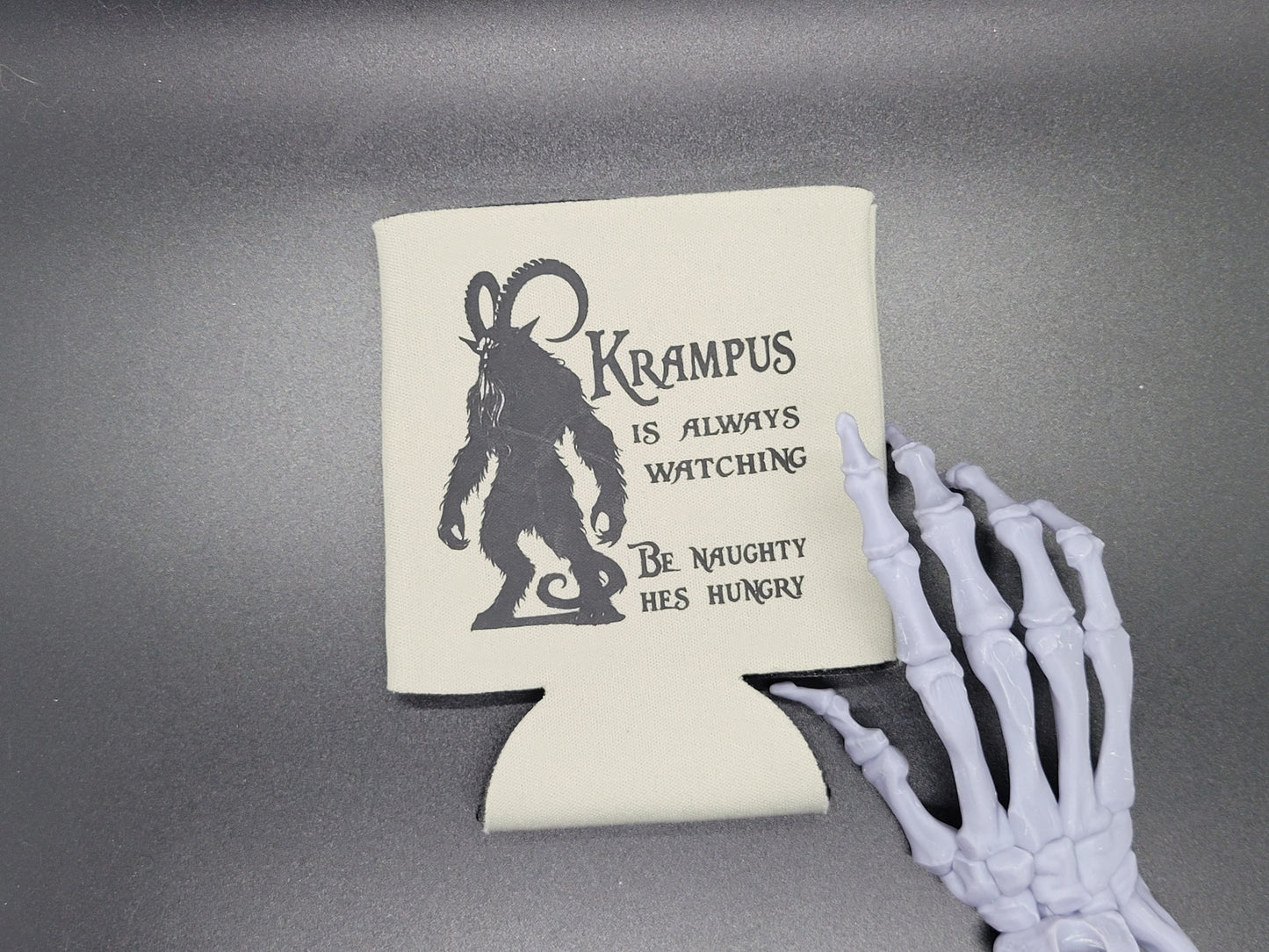 Krampus is Hungry Can Cooler Neoprene Koozie