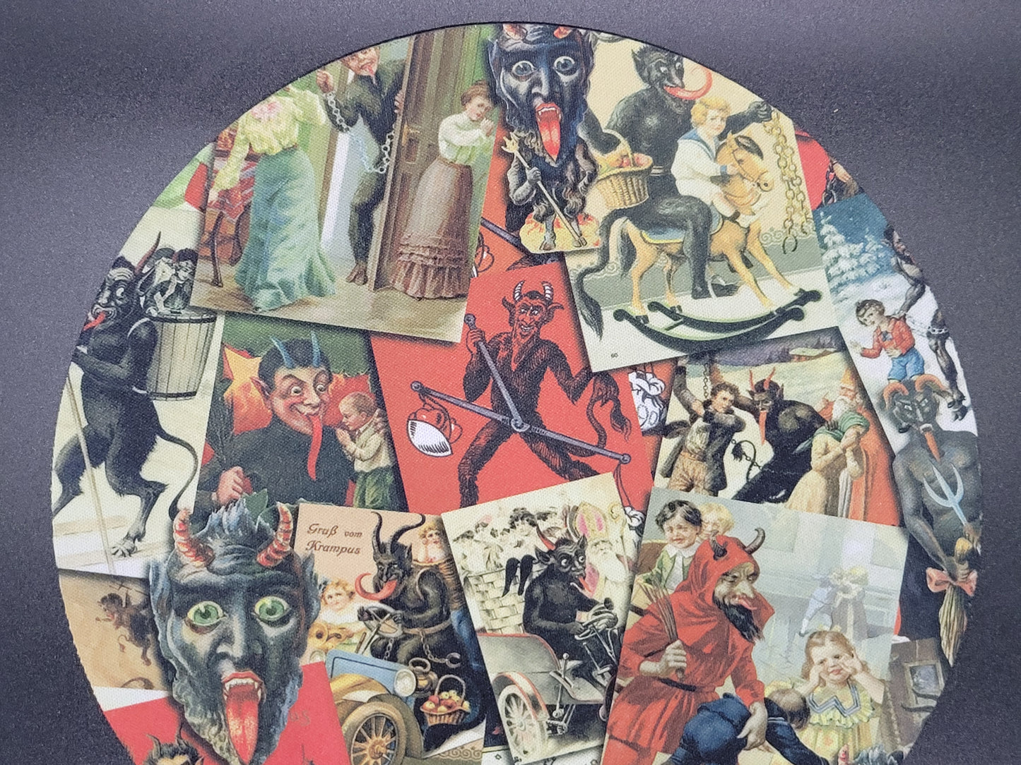 Vintage Krampus Neoprene Mouse Pad