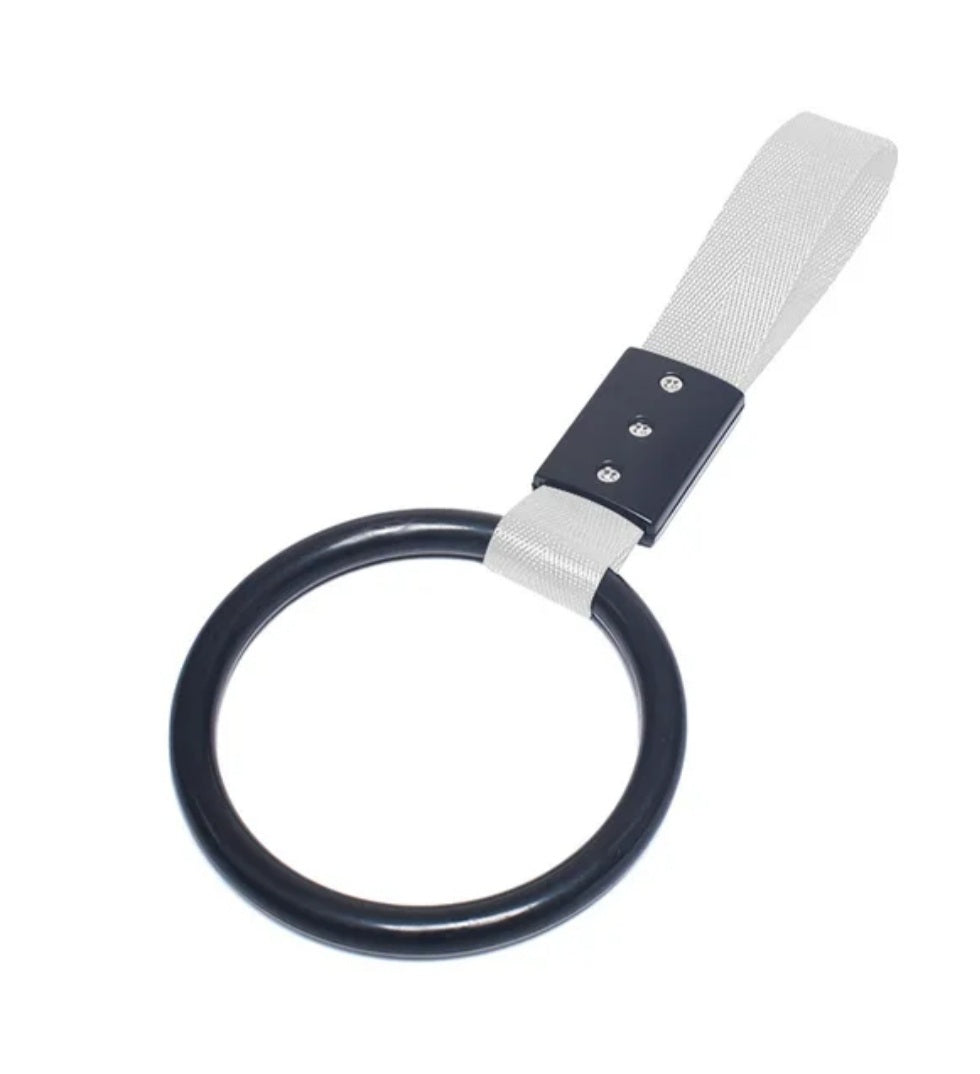 JDM Style Strap Tow Hook Handle Ring Shape Plastic Car Decoration