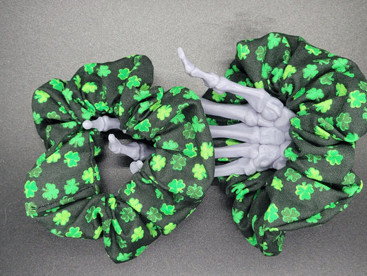 Shamrocks Cotton and Elastic Hair Tie Scrunchie