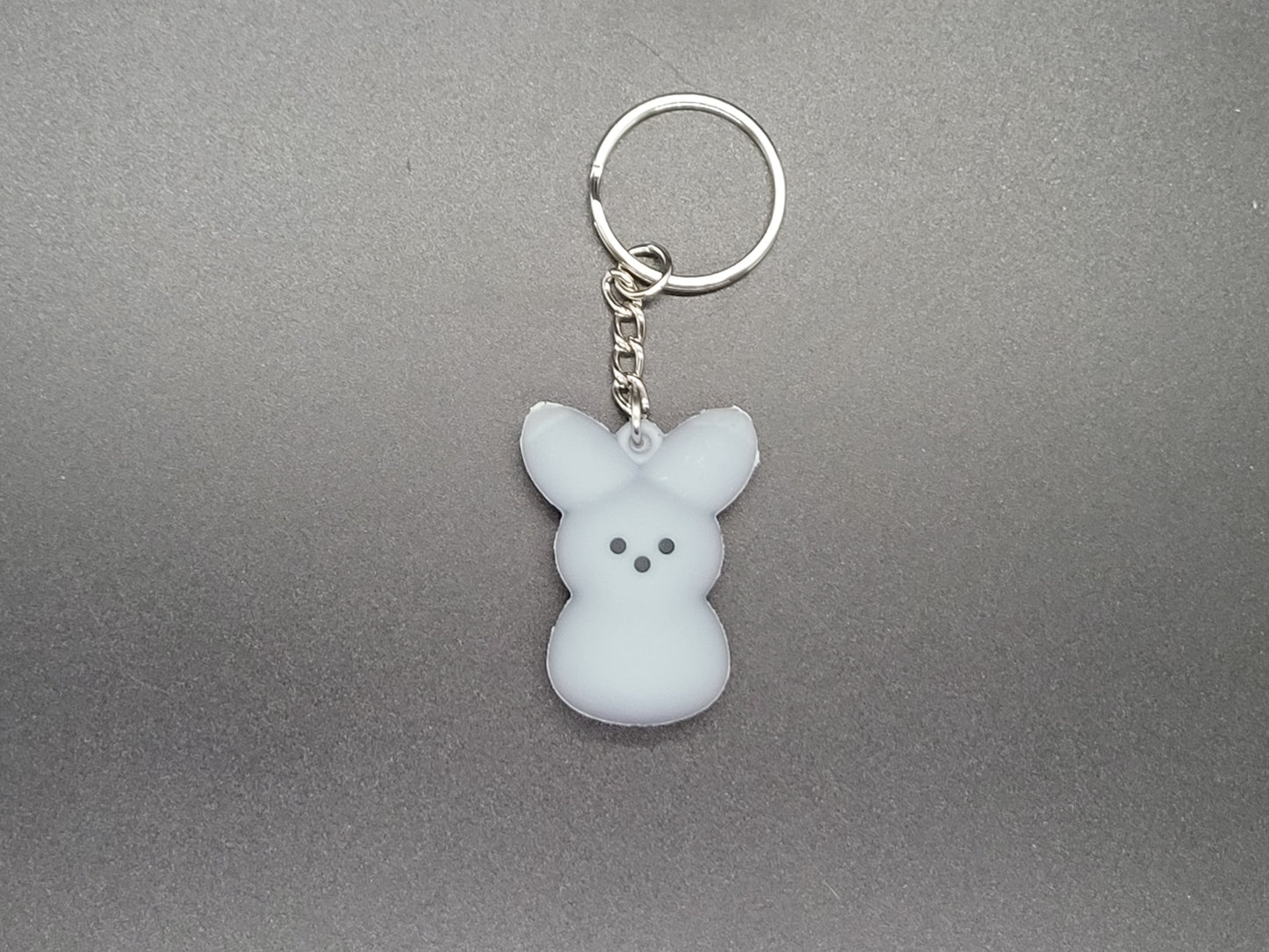 Peep Bunny Soft PVC Keychain