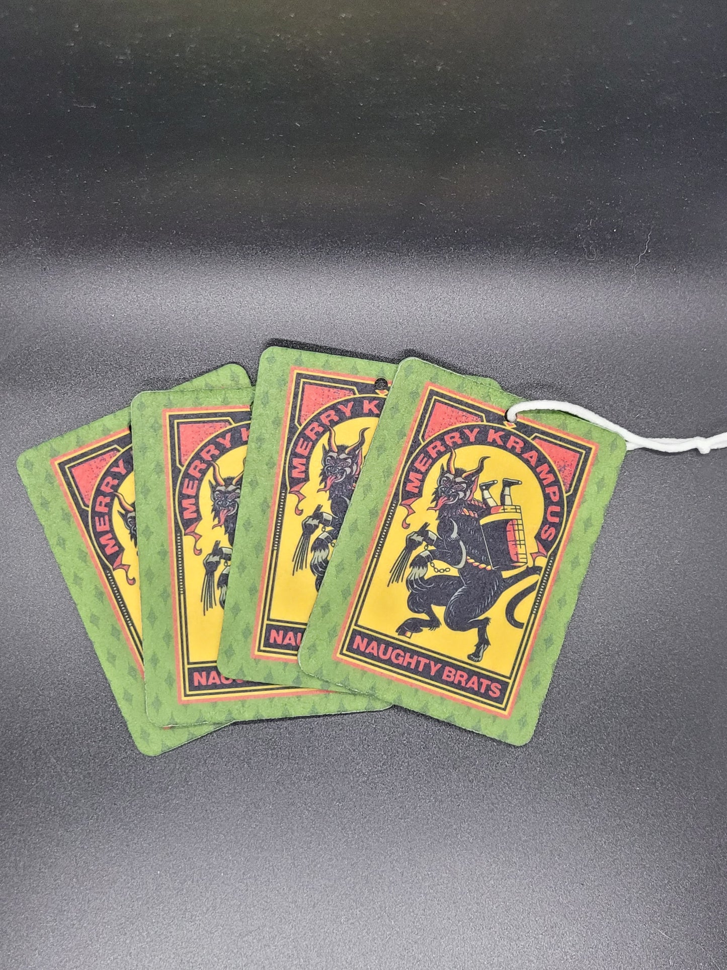 Krampus Green Felt Air Freshener