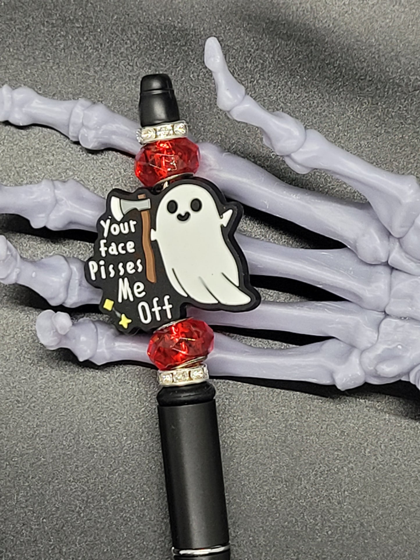 Your Face Ghost Beaded Pen with Refill