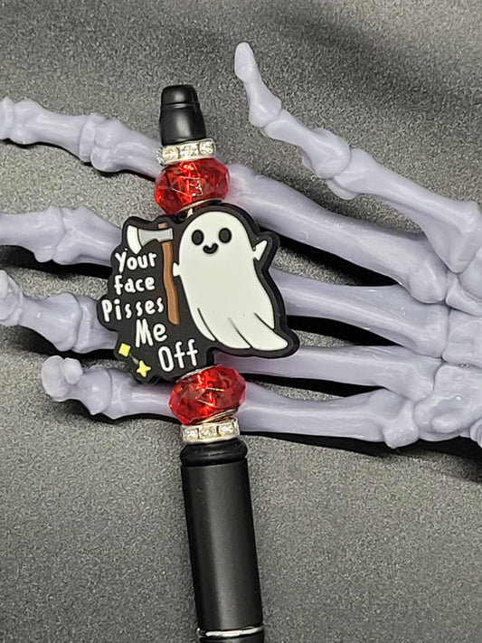 Your Face Ghost Beaded Pen with Refill