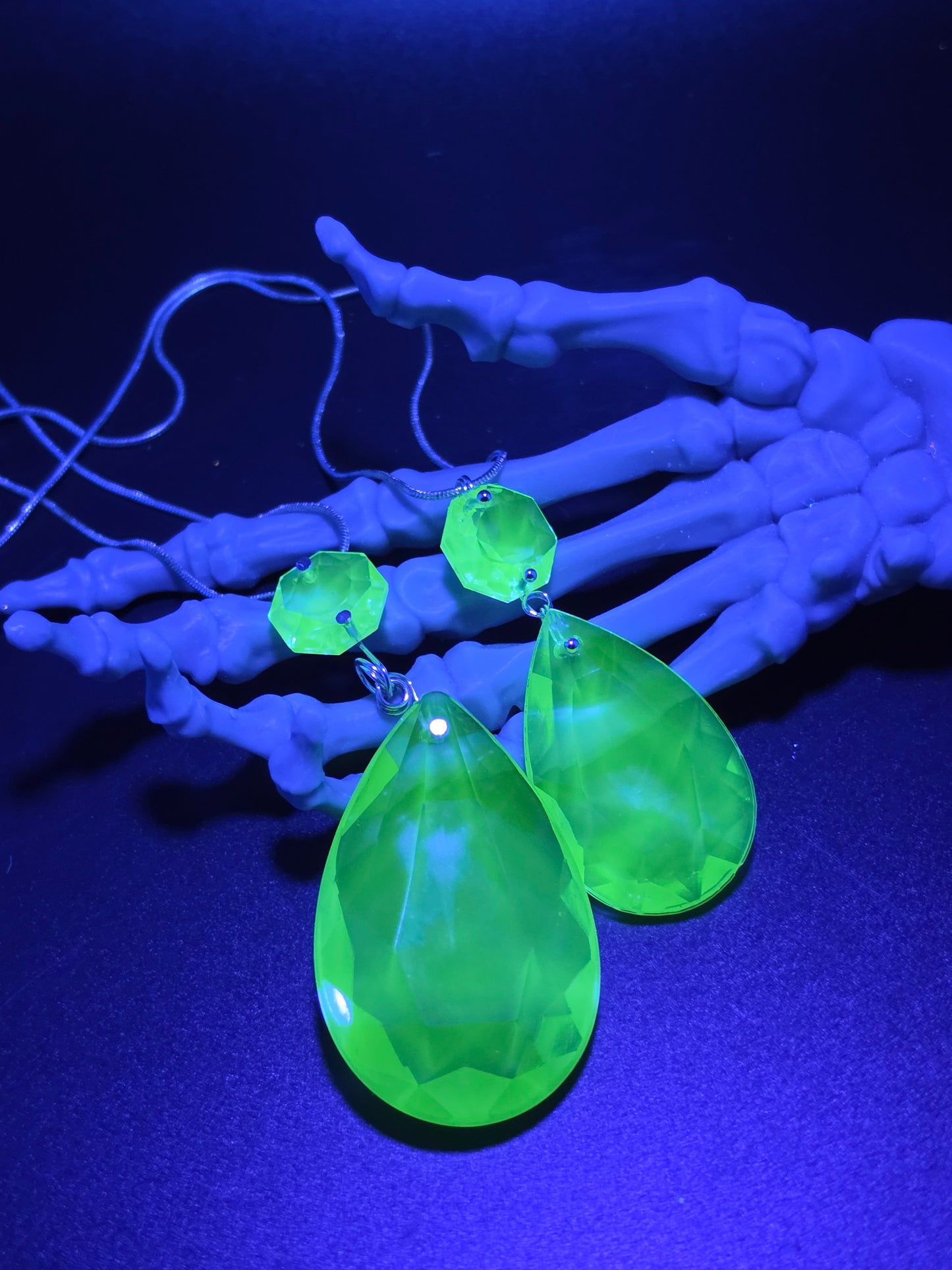 Antique/ Vintage Grey Glass Pendant Uranium Glass Murano