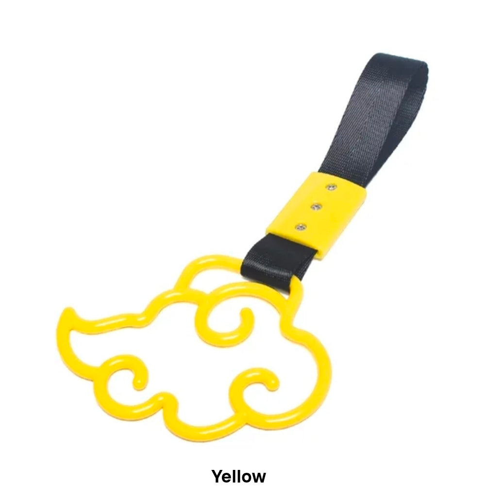 JDM Style Strap Tow Hook Handle Cloud Shape Plastic Car Decoration