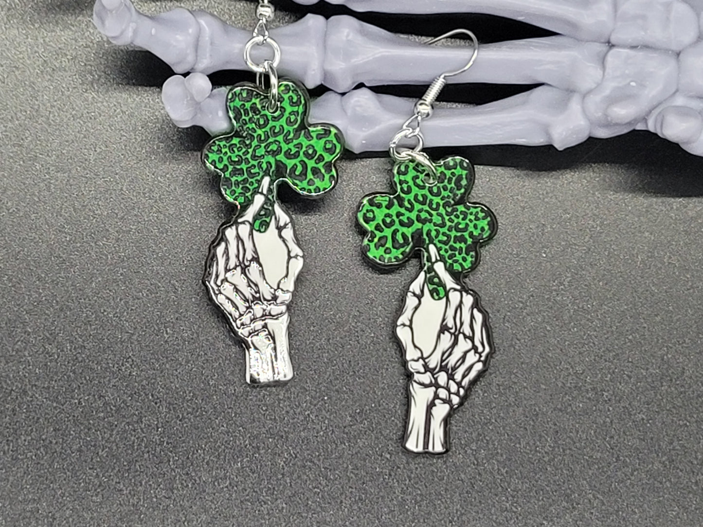 Lucky Resin Earrings Necklace St. Patrick's Day