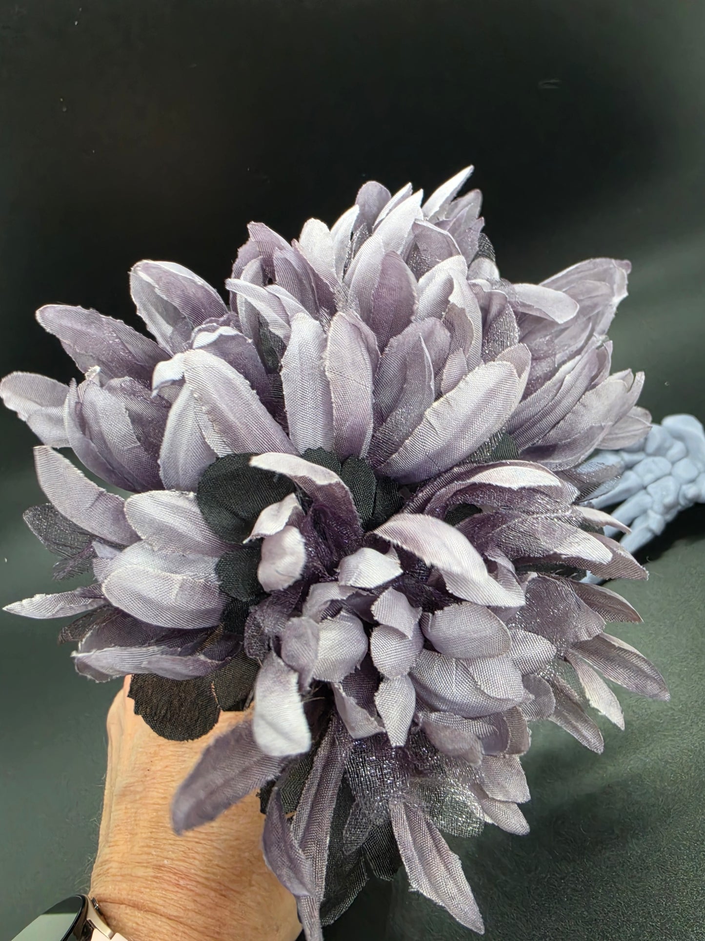 Large Grey Chrysanthemum Flower Ink Pen Writting Wedding
