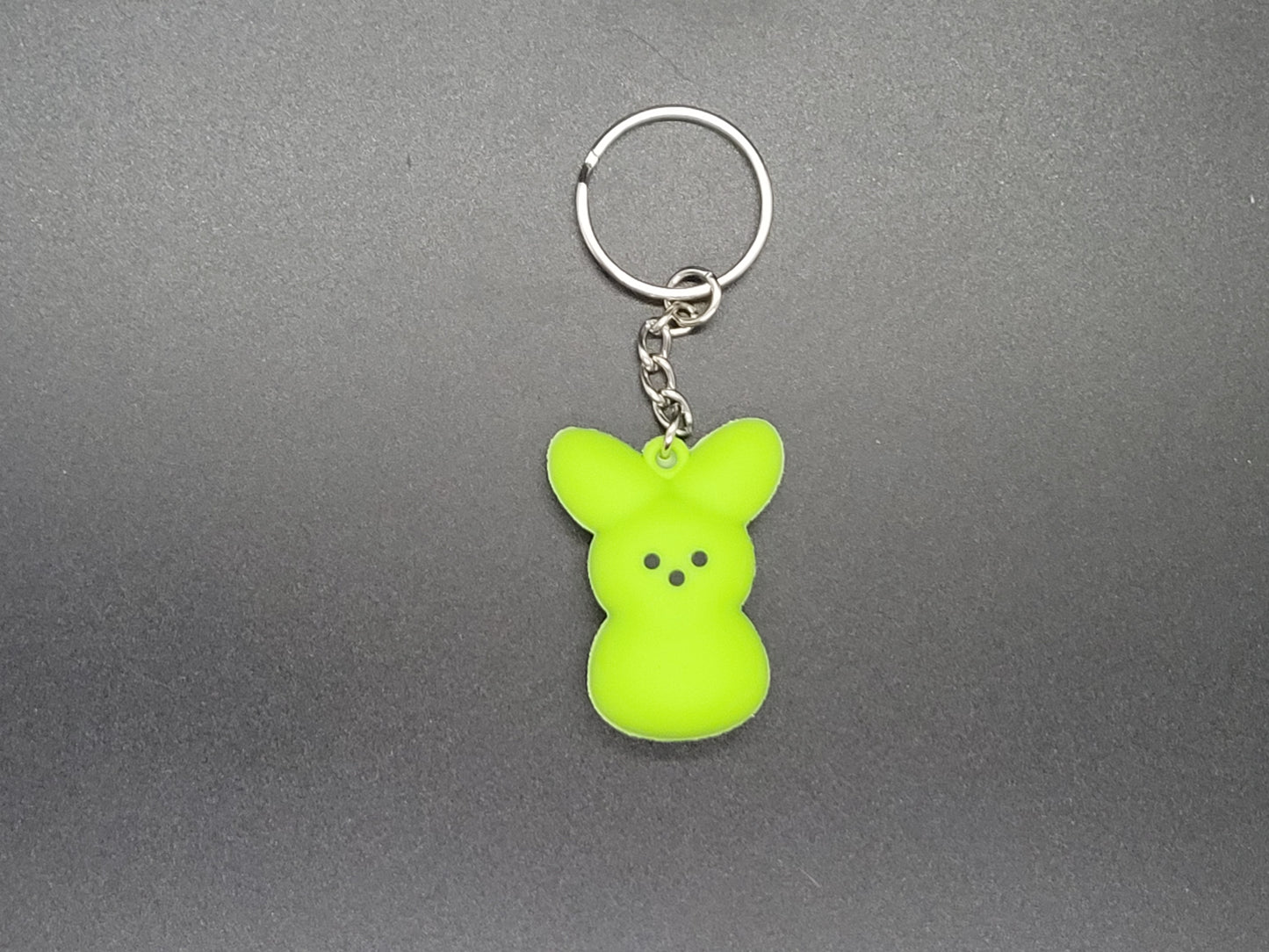 Peep Bunny Soft PVC Keychain