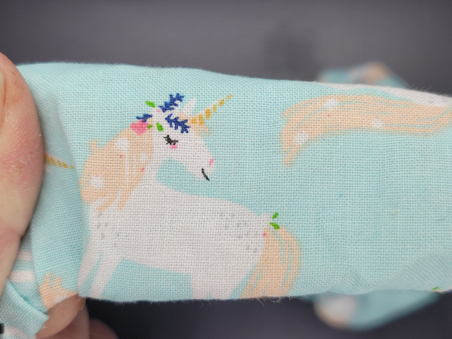 Unicorn 1 100% Cotton and Elastic Hair Tie Scrunchie
