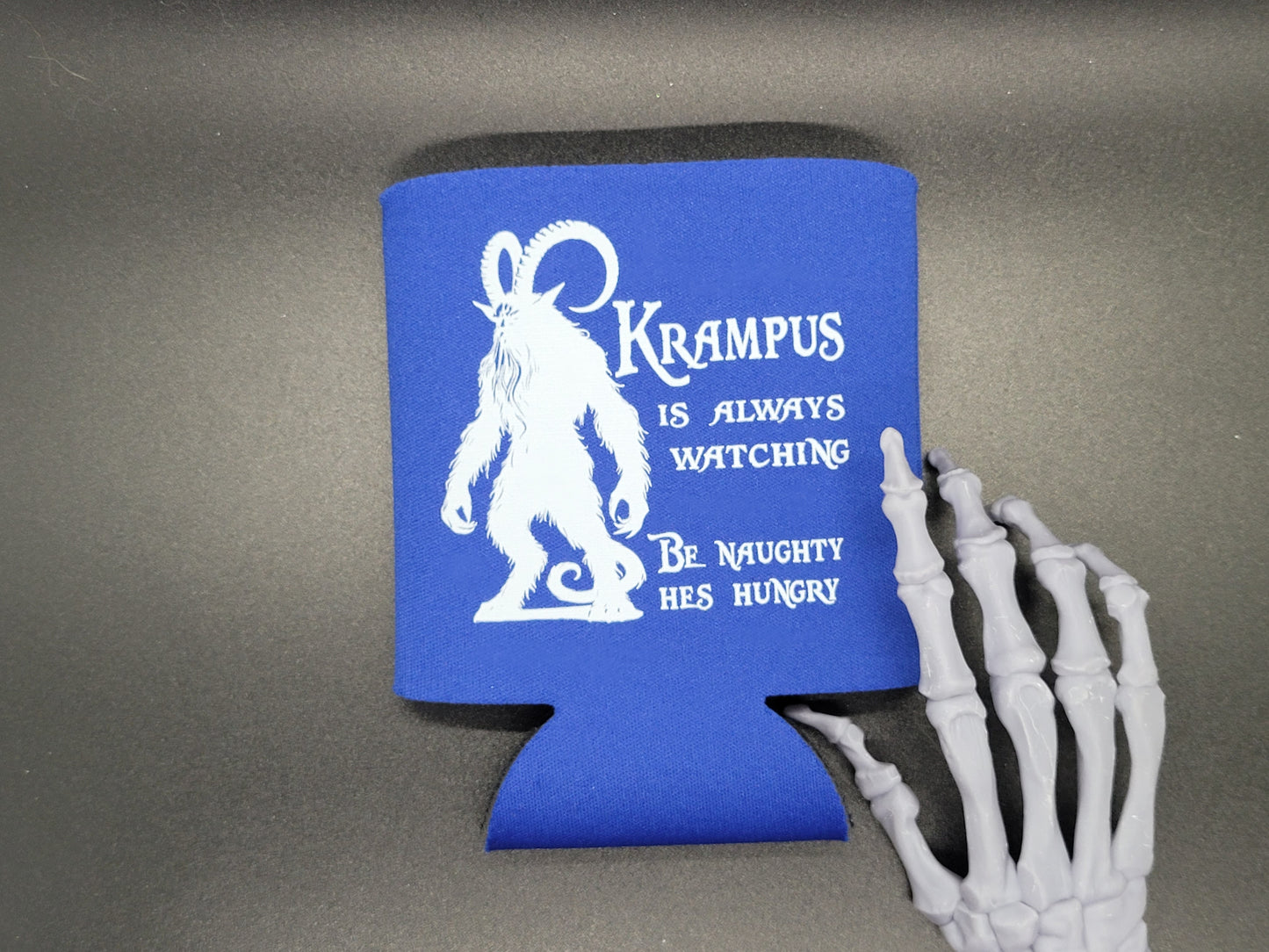 Krampus is Hungry Can Cooler Neoprene Koozie