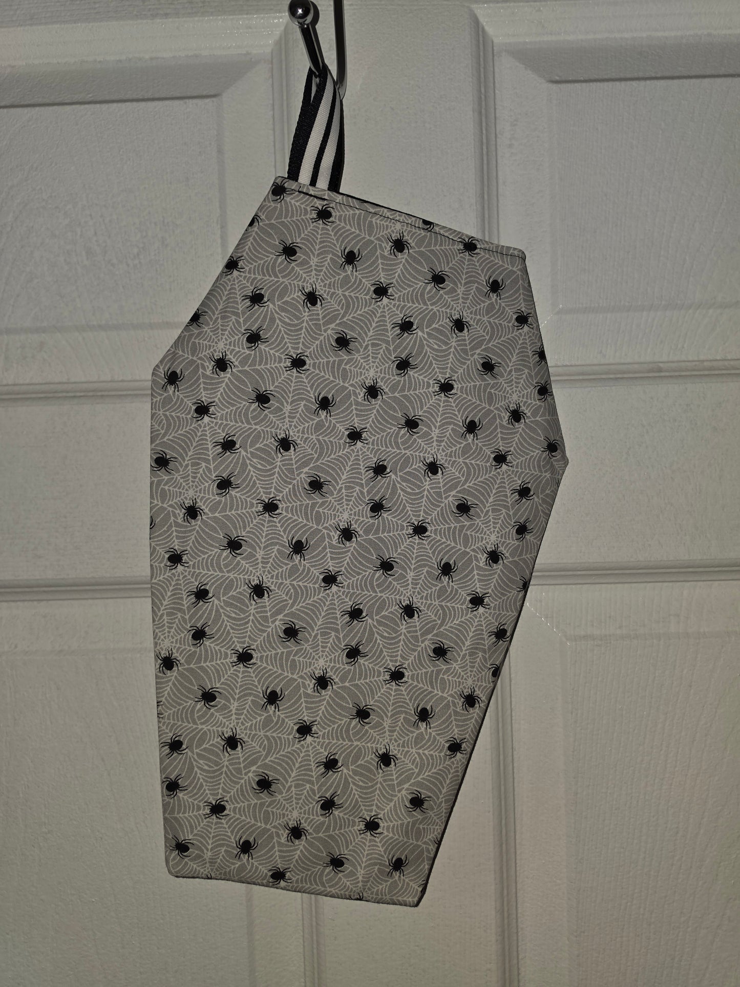 Handmade Coffin Christmas Stocking Catch All Hanging Bag