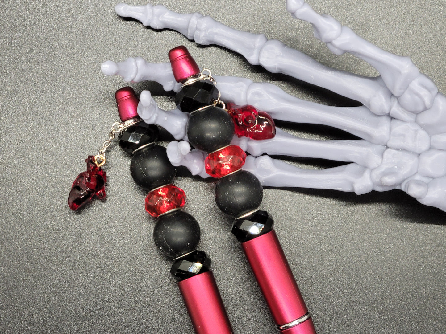 Bleeding Heart Beaded Pen with Refill