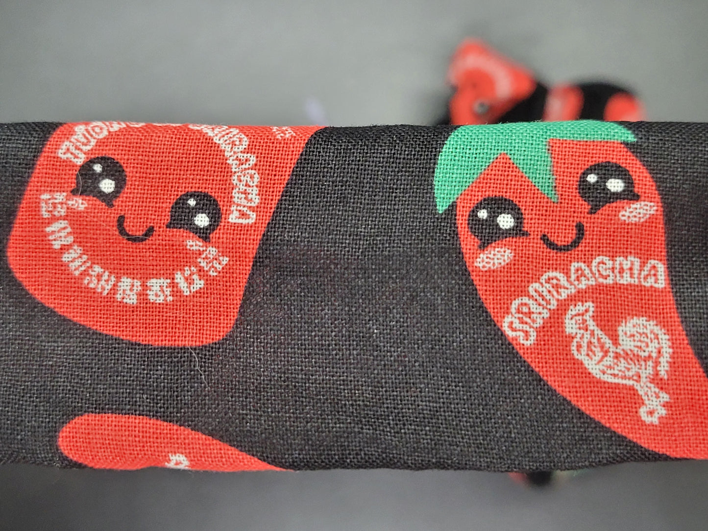 Sriracha Cotton and Elastic Hair Tie Scrunchie