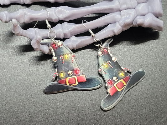 Christmas Witch Acrylic Earrings