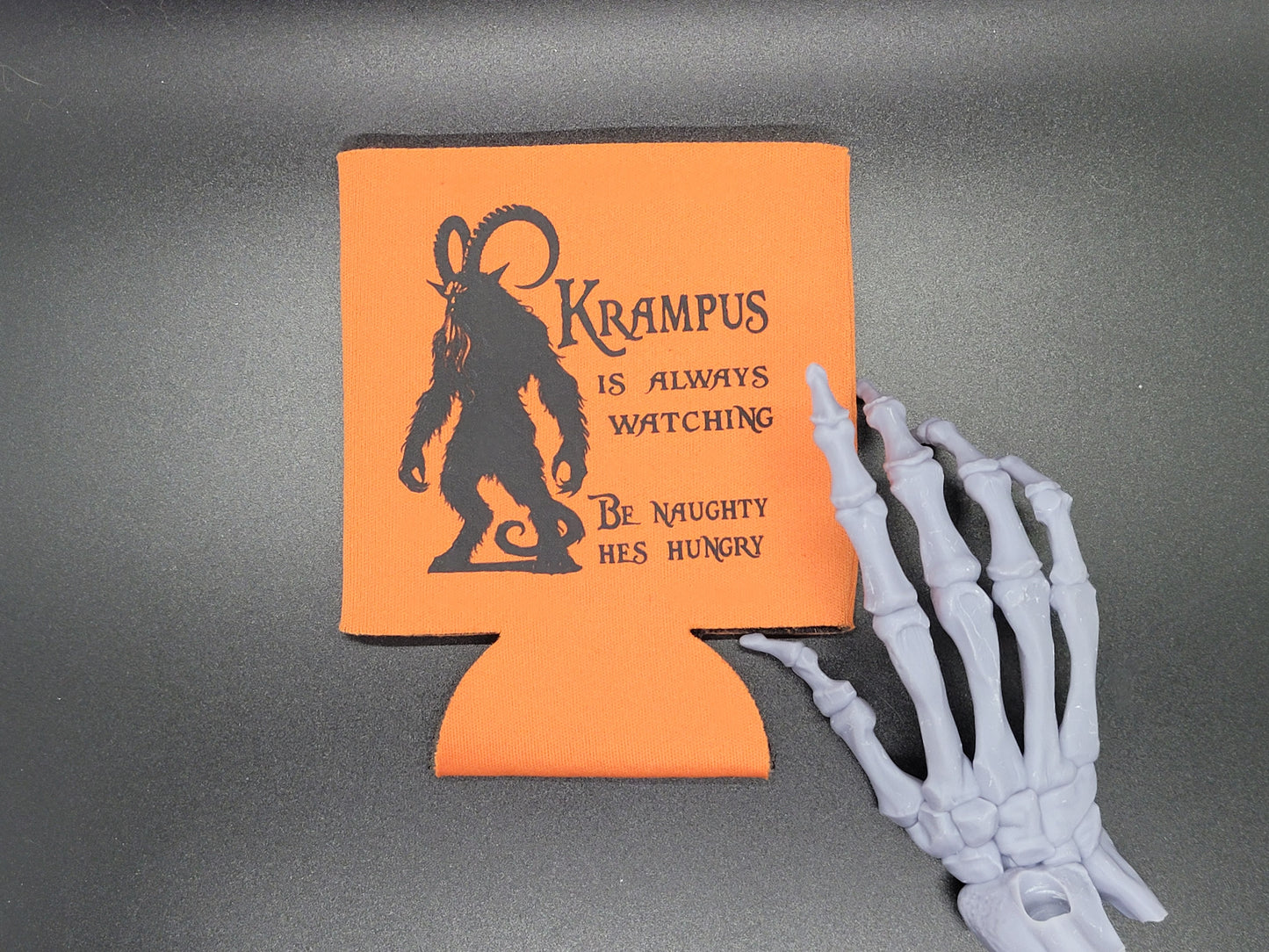 Krampus is Hungry Can Cooler Neoprene Koozie