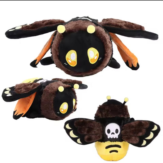 Plush Stuffed DeathheadHawk Moth Halloween Cute Animal