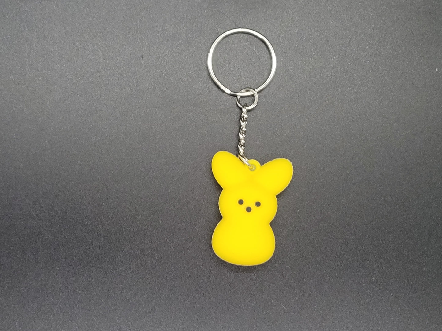Peep Bunny Soft PVC Keychain