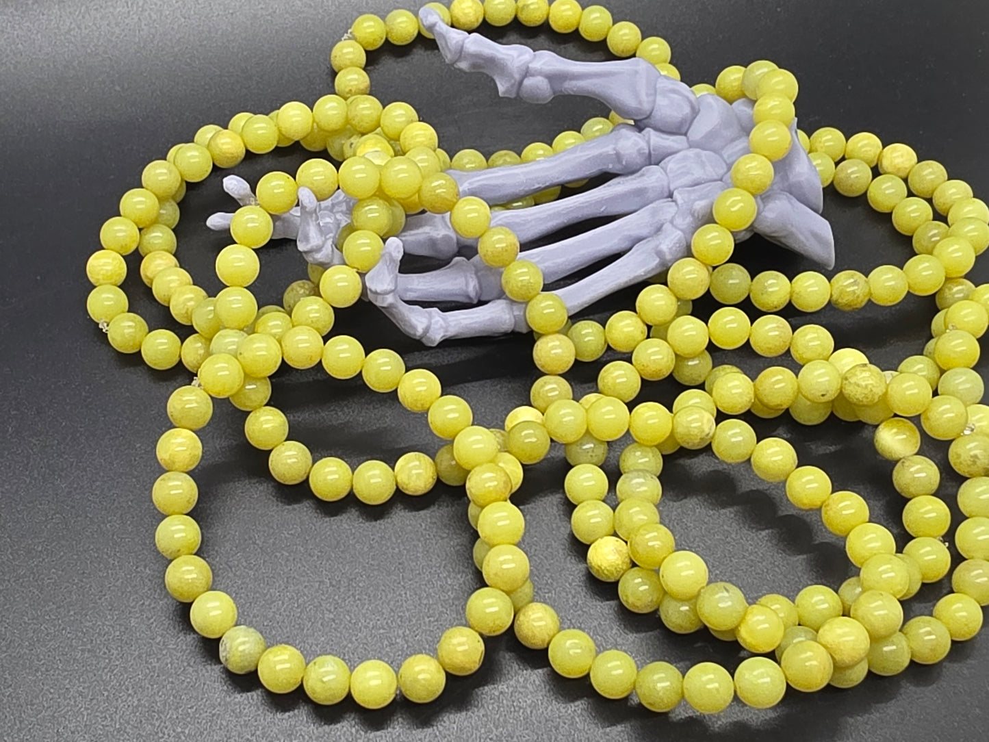 7.5 inch 8mn Stretch Bracelet Lemon Jade