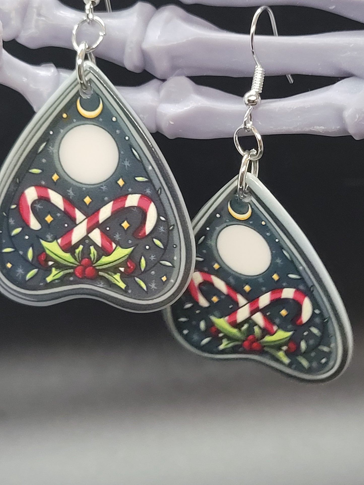 Christmas Planchette Acrylic Earrings