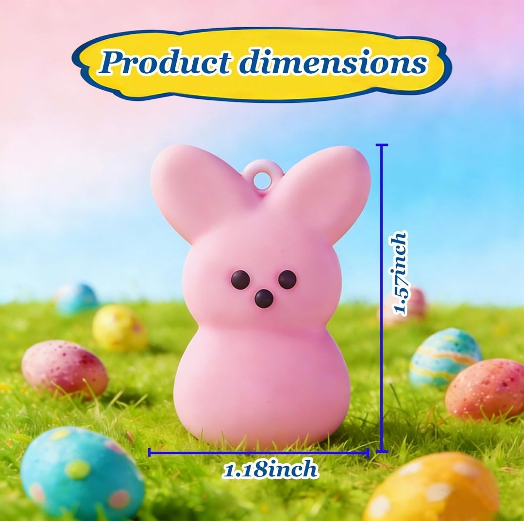 Peep Bunny Soft PVC Keychain