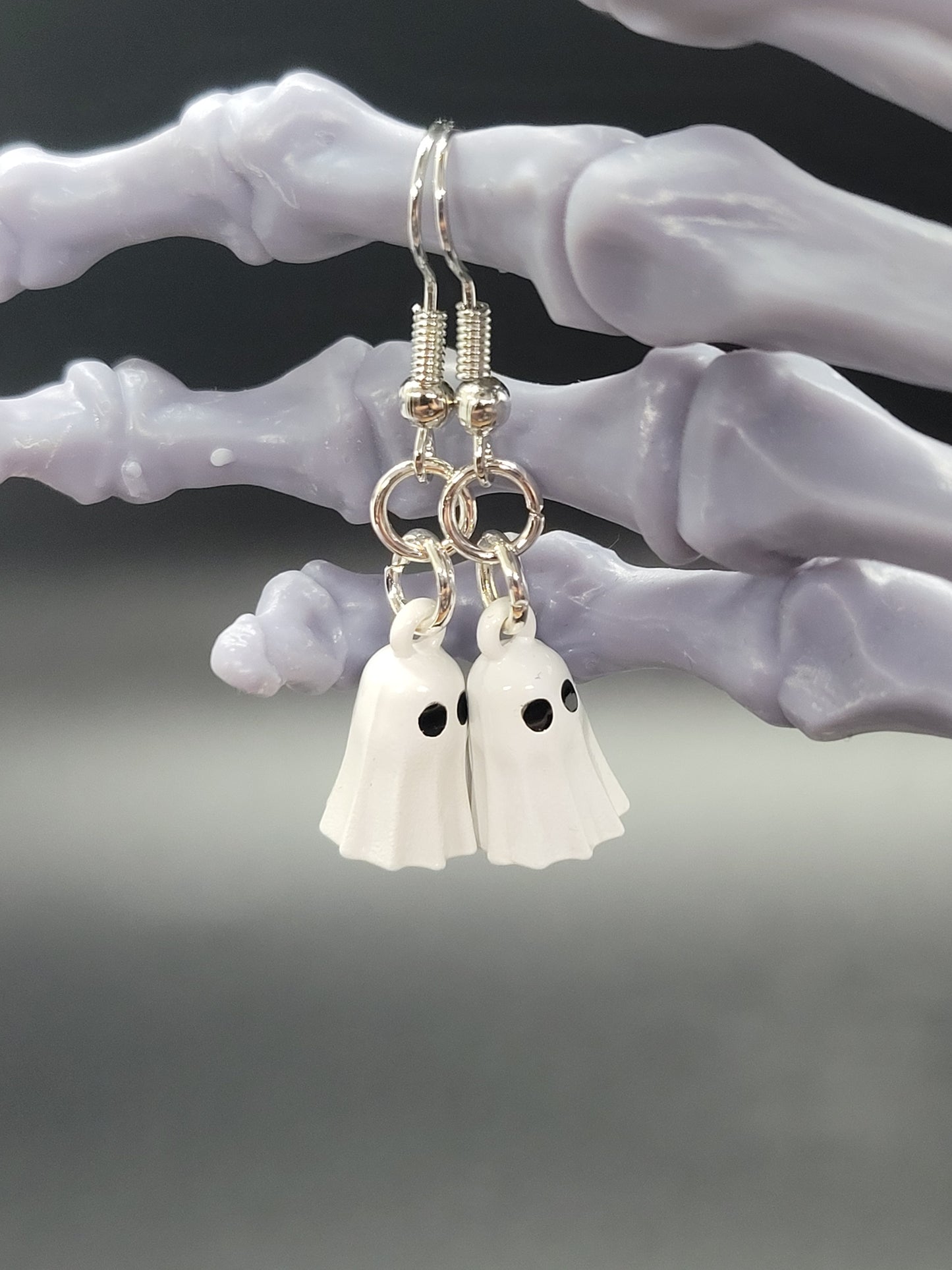 Ghosts Metal Dangle Earrings Light Weight