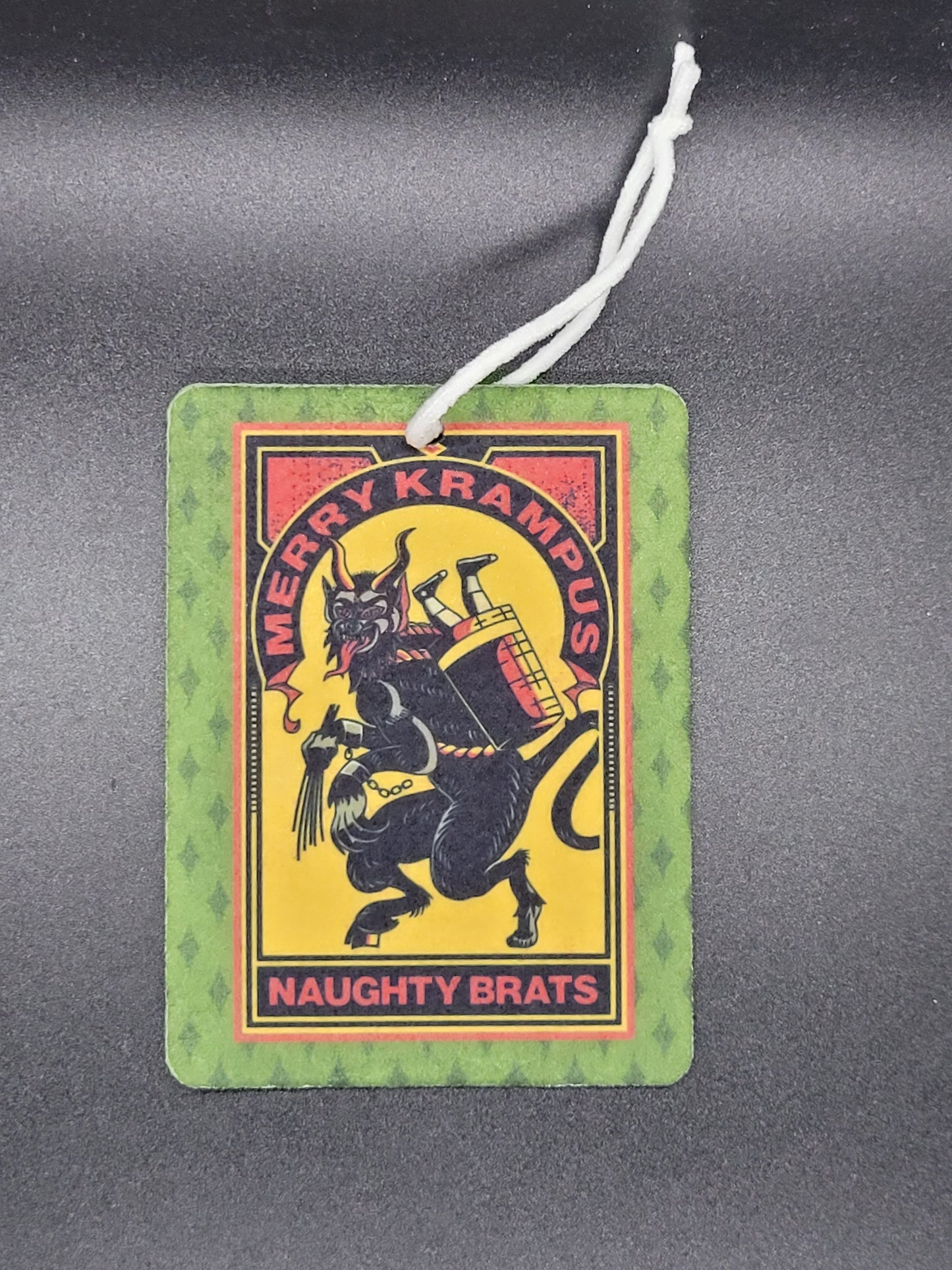 Krampus Green Felt Air Freshener