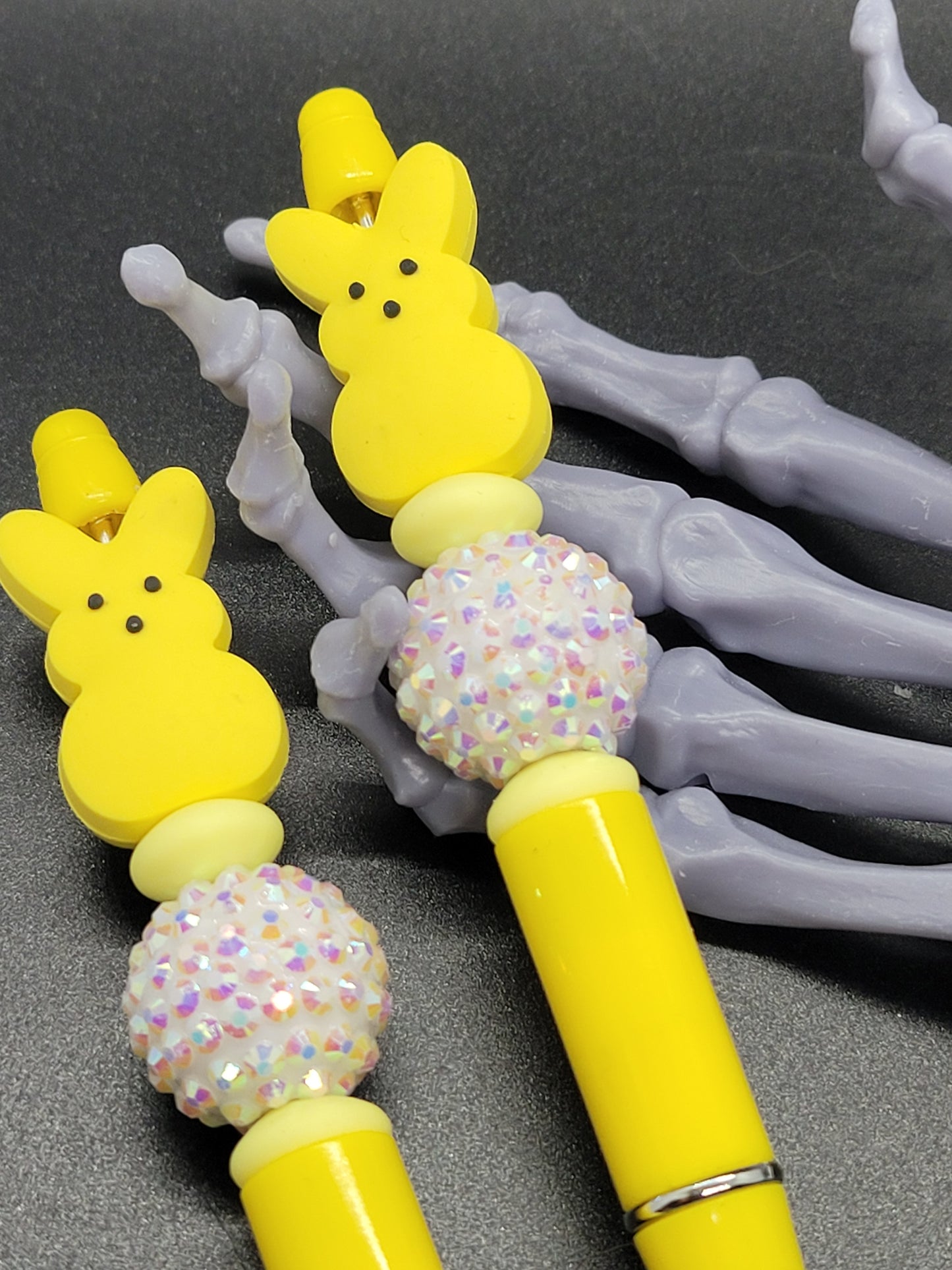 Yellow Peep Bunny Beaded Pen with Refill