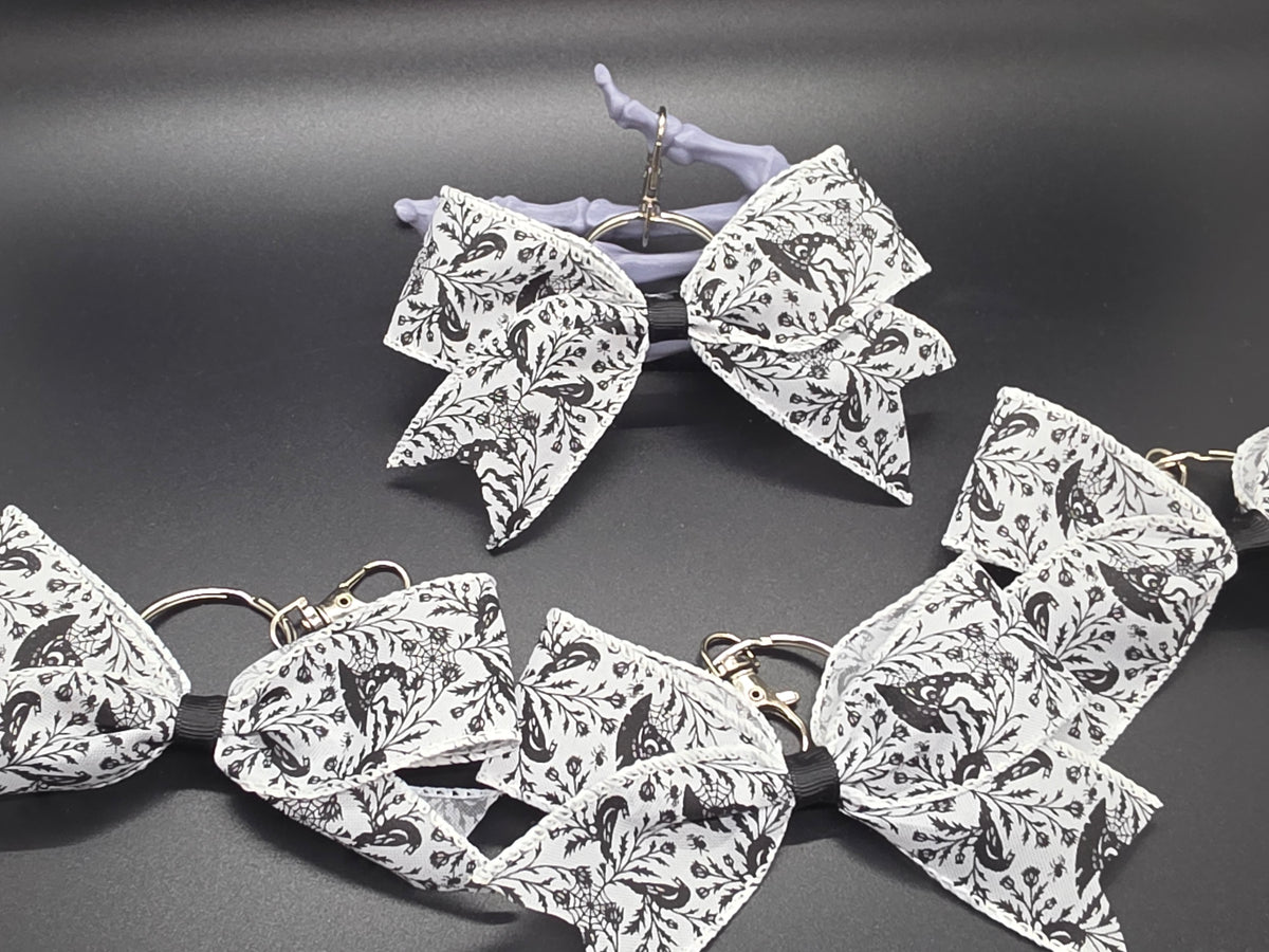 Halloween Witchy Small Purse Charm Cheer Bow Style Clip Handmade
