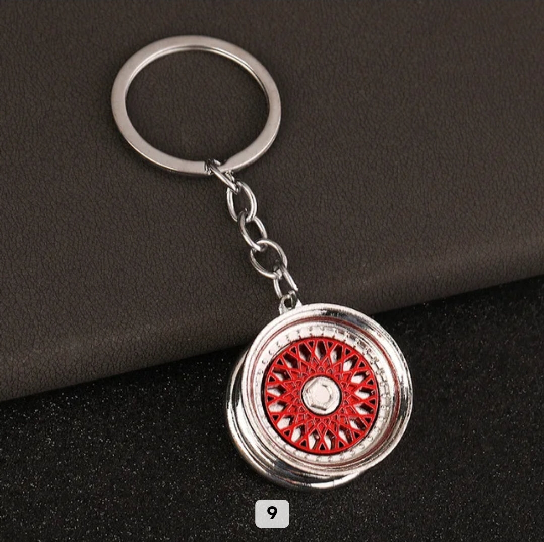 Car Part Rim Key Chain Wheel Metal Alloy