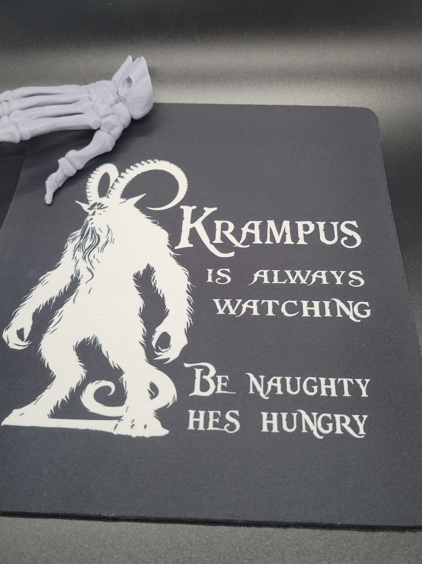 Krampus is Hungry Neoprene Mouse Pad