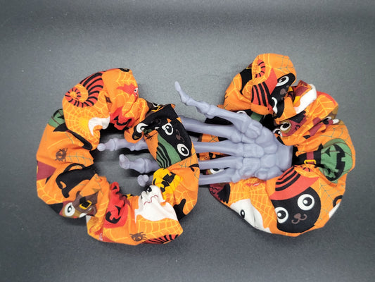 Halloween Creatures Cotton and Elastic Hair Tie Scrunchie