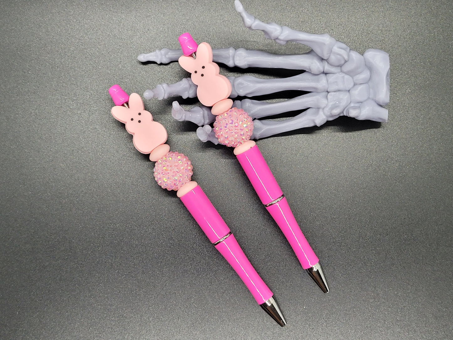 Pink Peep Bunny Beaded Pen with Refill