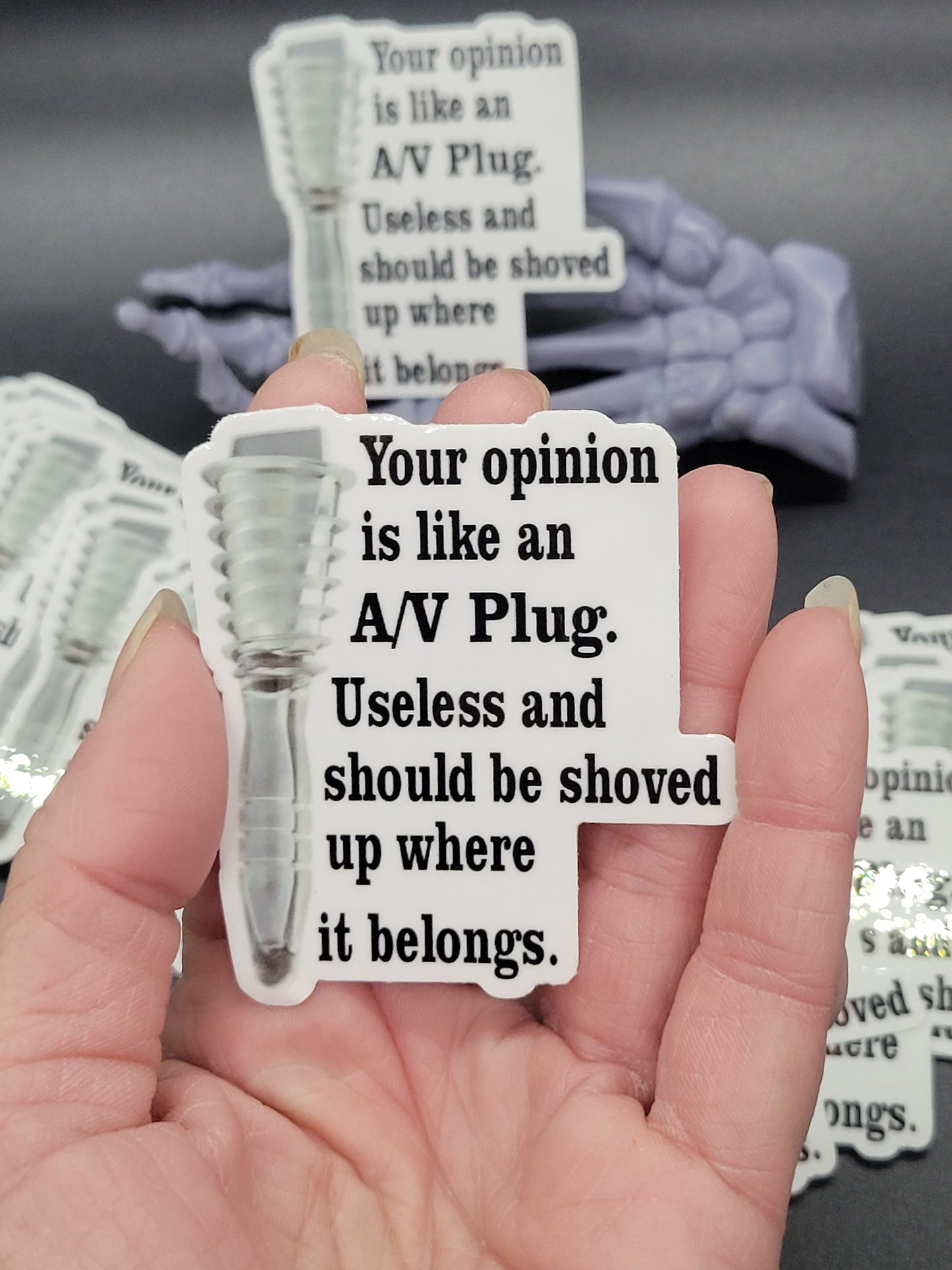 A/V Plug Heavy Grade Vinyl Decal