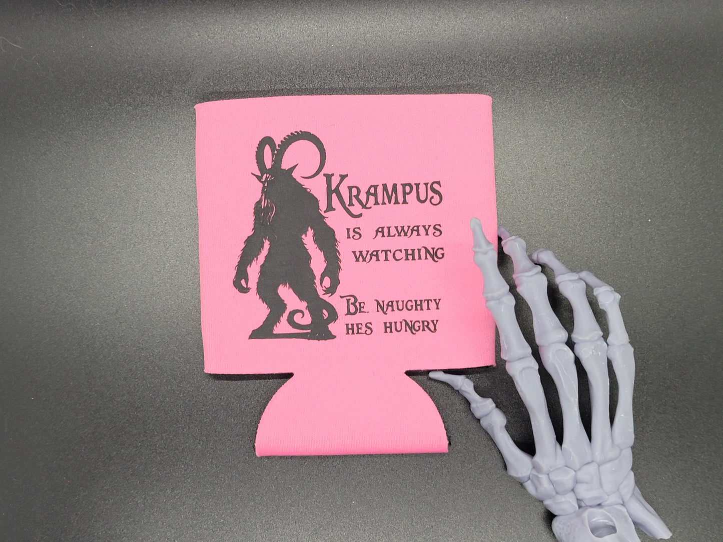 Krampus is Hungry Can Cooler Neoprene Koozie