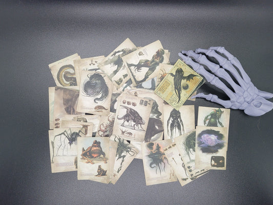 Cryptids and Creatures Vinyl Sticker 10 Pack for Junk Journals Scrapbooks Budget Binders