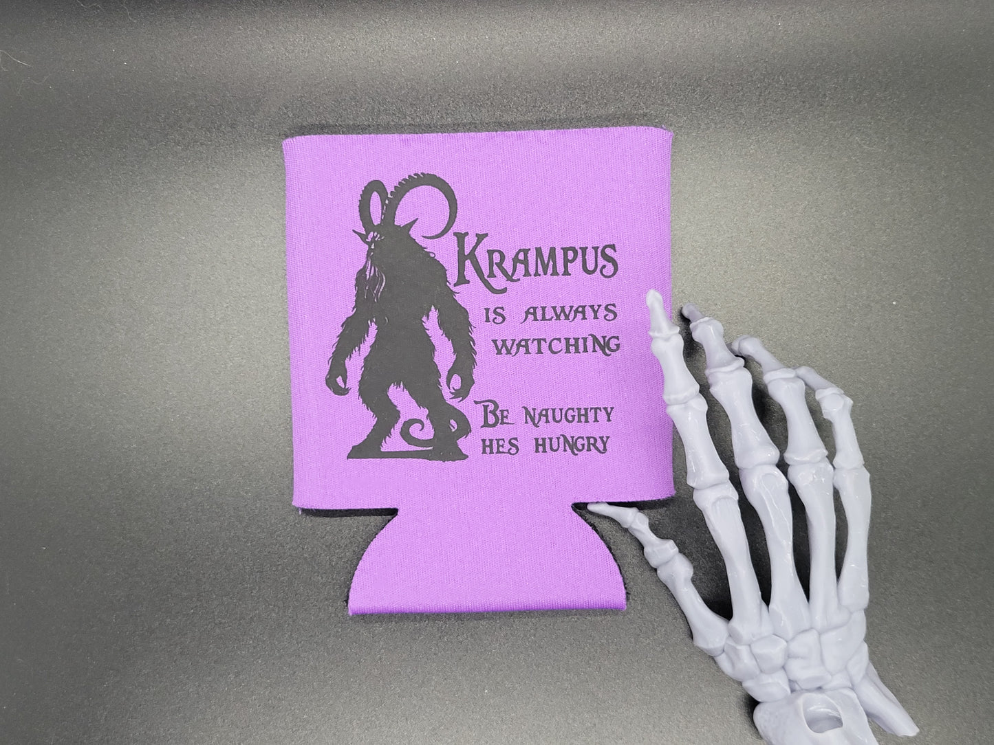 Krampus is Hungry Can Cooler Neoprene Koozie