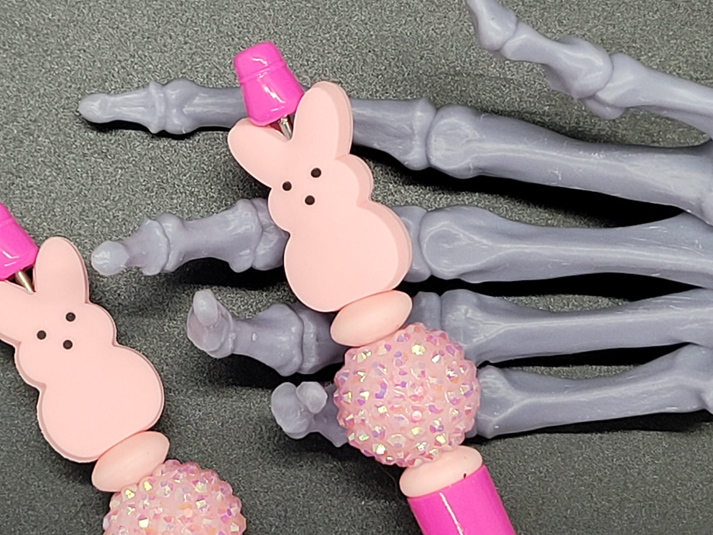 Pink Peep Bunny Beaded Pen with Refill