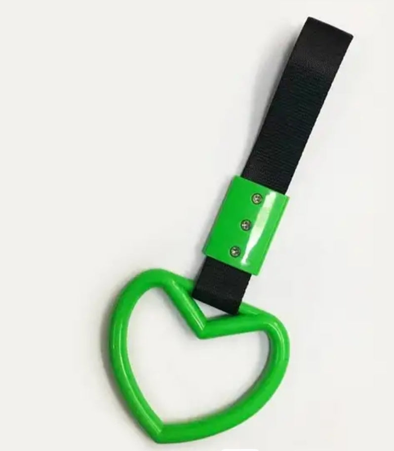 JDM Style Strap Tow Hook Handle Heart Shape Plastic Car Decoration