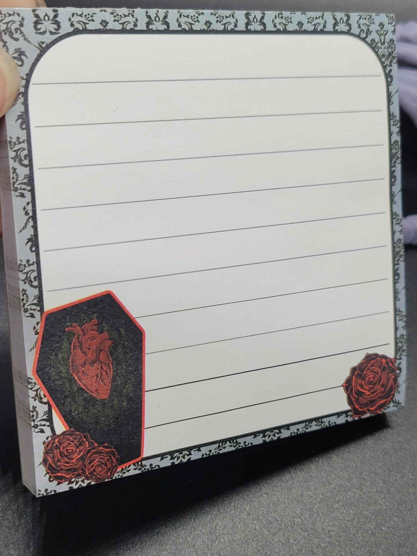Heart Coffin Sticky Note Pad 50pgs