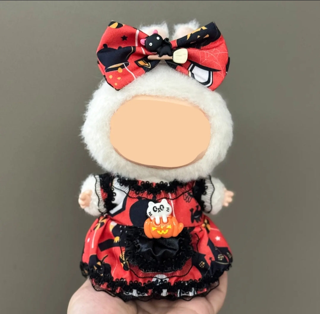 6.5cm Cute Creepy Doll Clothes Halloween Dress Up