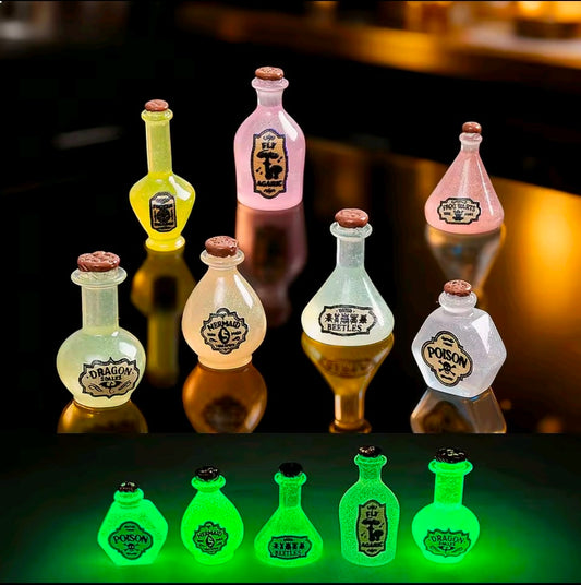 Dead Zen Miniature Bottles Resin Figure Set Glow 8pk
