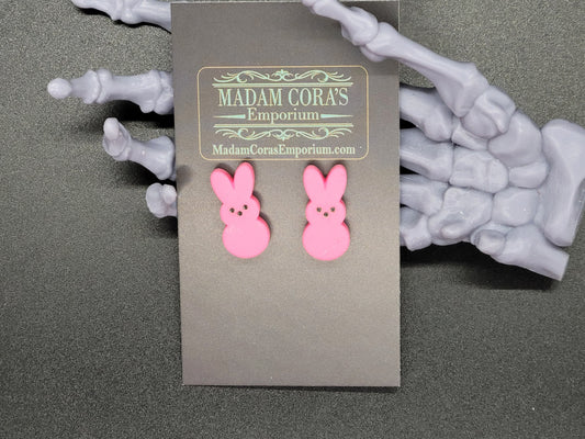 Peep Bunny Post Earrings